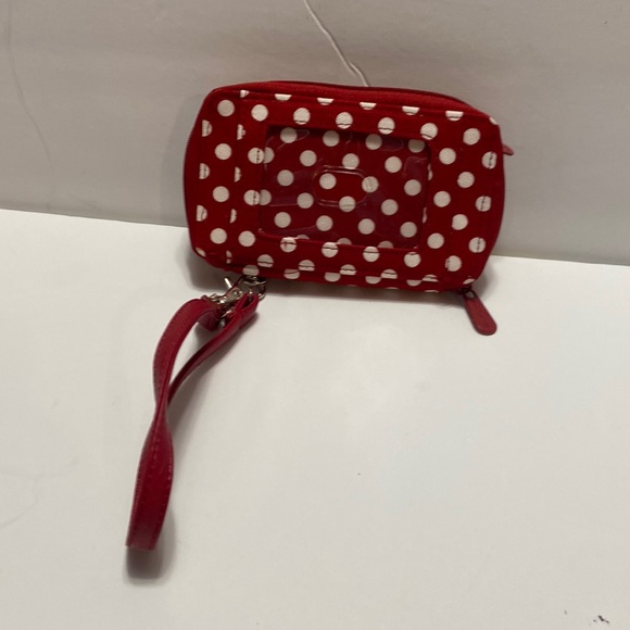 thirty-one Handbags - Thirty-one red polka dot wristlet 6x4